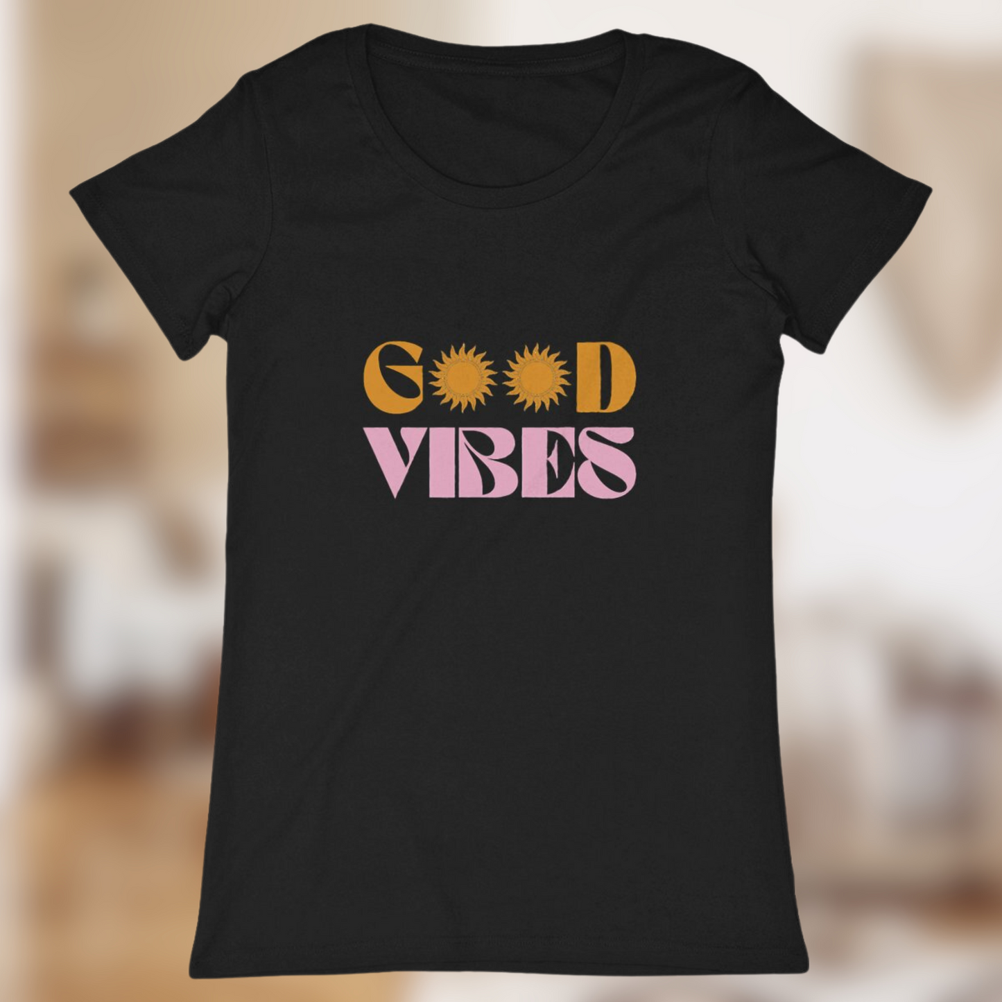 T-shirt Femme “Good Vibes” – L’énergie positive dans ton dressing🌷✨
