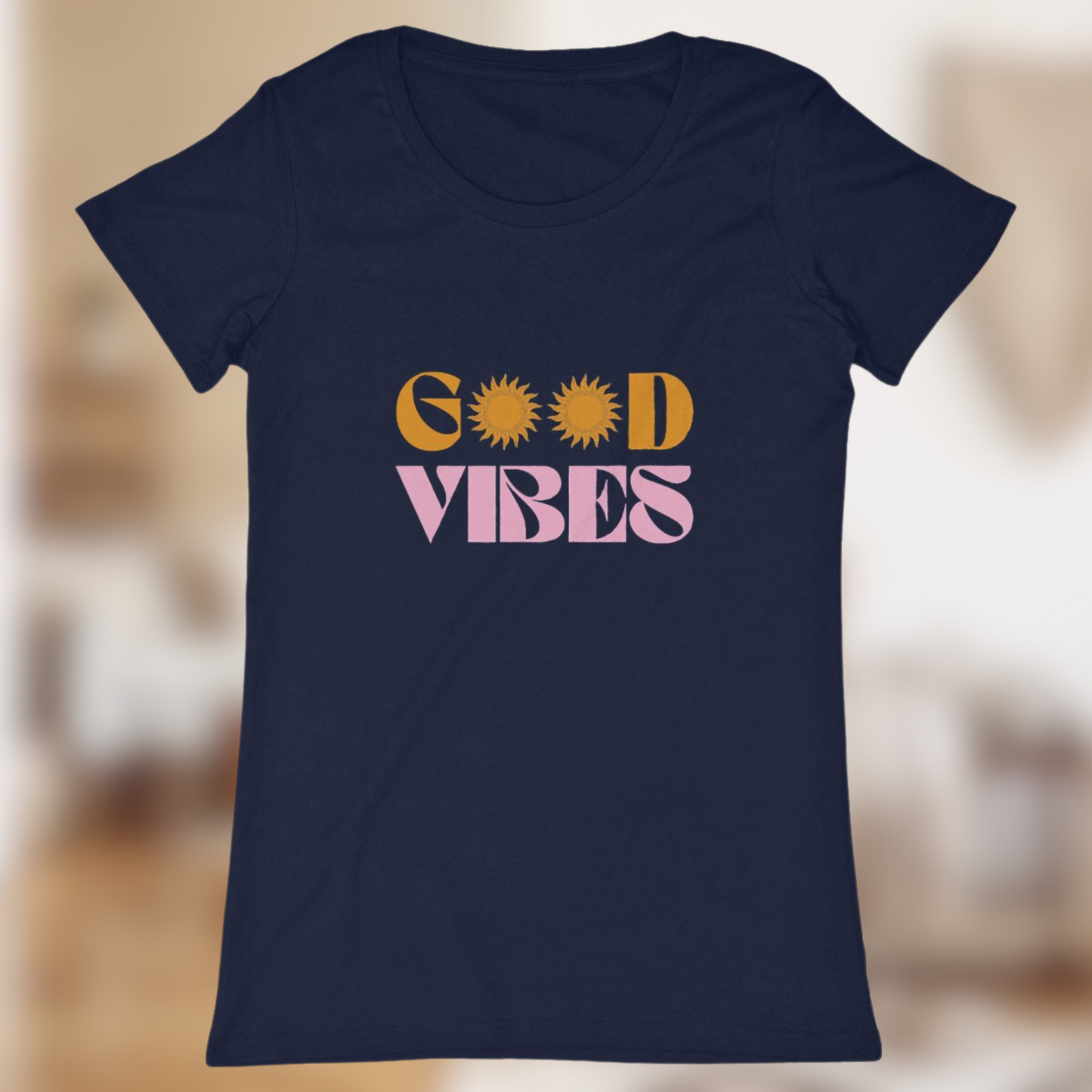 T-shirt Femme “Good Vibes” – L’énergie positive dans ton dressing🌷✨