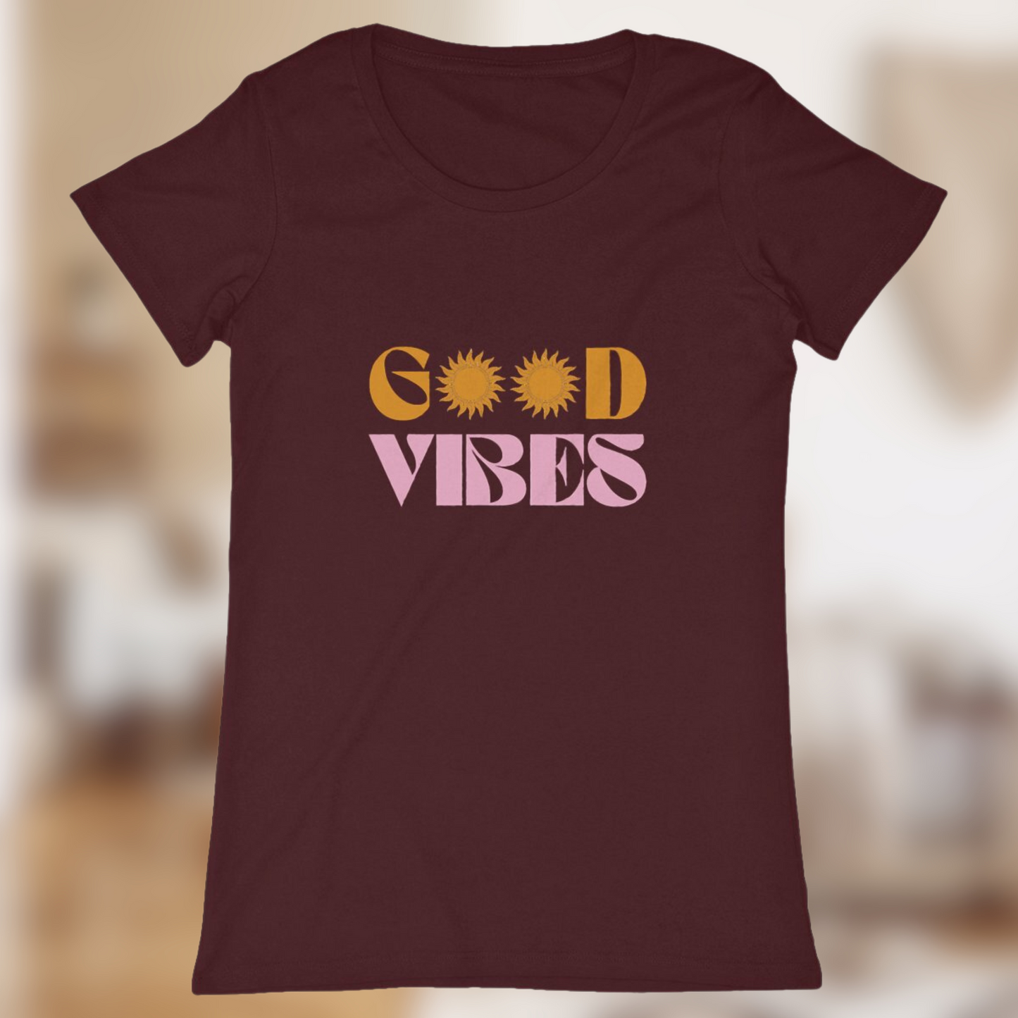 T-shirt Femme “Good Vibes” – L’énergie positive dans ton dressing🌷✨