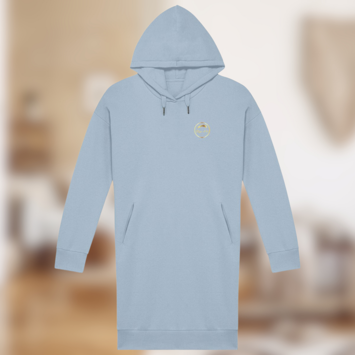 Robe Sweat Femme “Étoffe d’Or” – Douceur urbaine, silhouette affirmée🖤✨