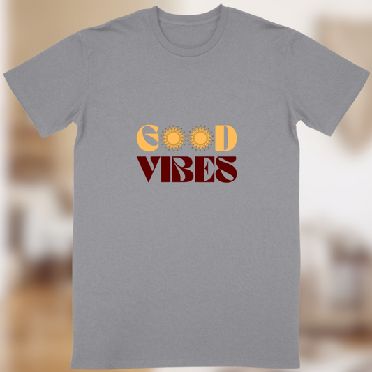 T-shirt “Good Vibes” – L’énergie solaire en textile☀️🎶