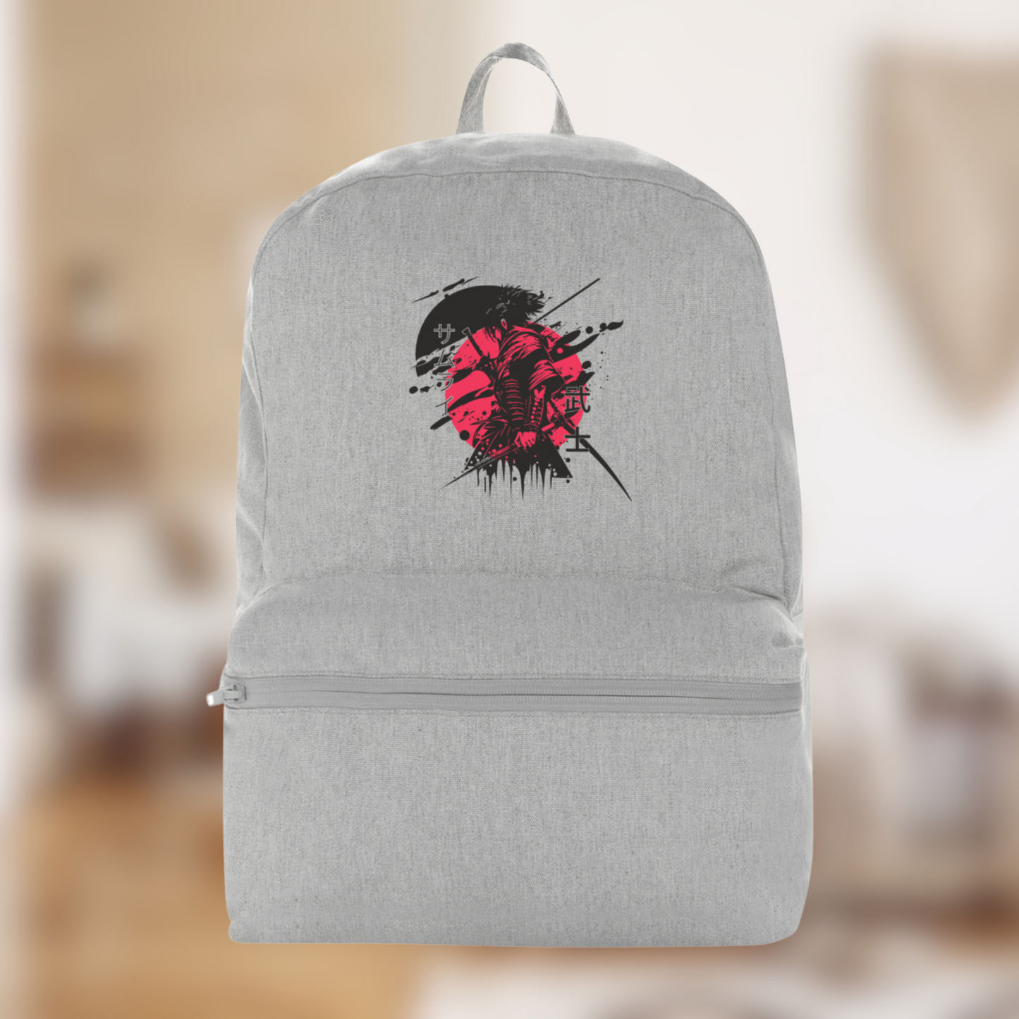 Sac à dos "Guerrier du Soleil Levant" – Style urbain & conscience éthique✨🥷