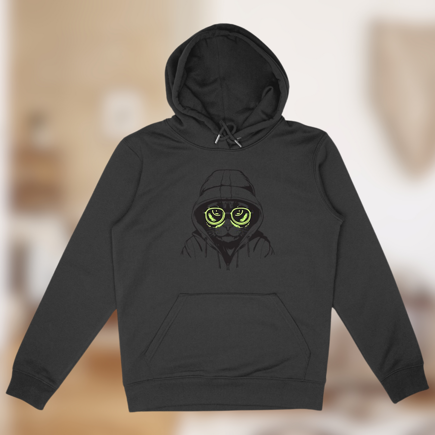 Sweat à capuche “Cat Mood” – Chill félin & regard perçant 🐱🕶️