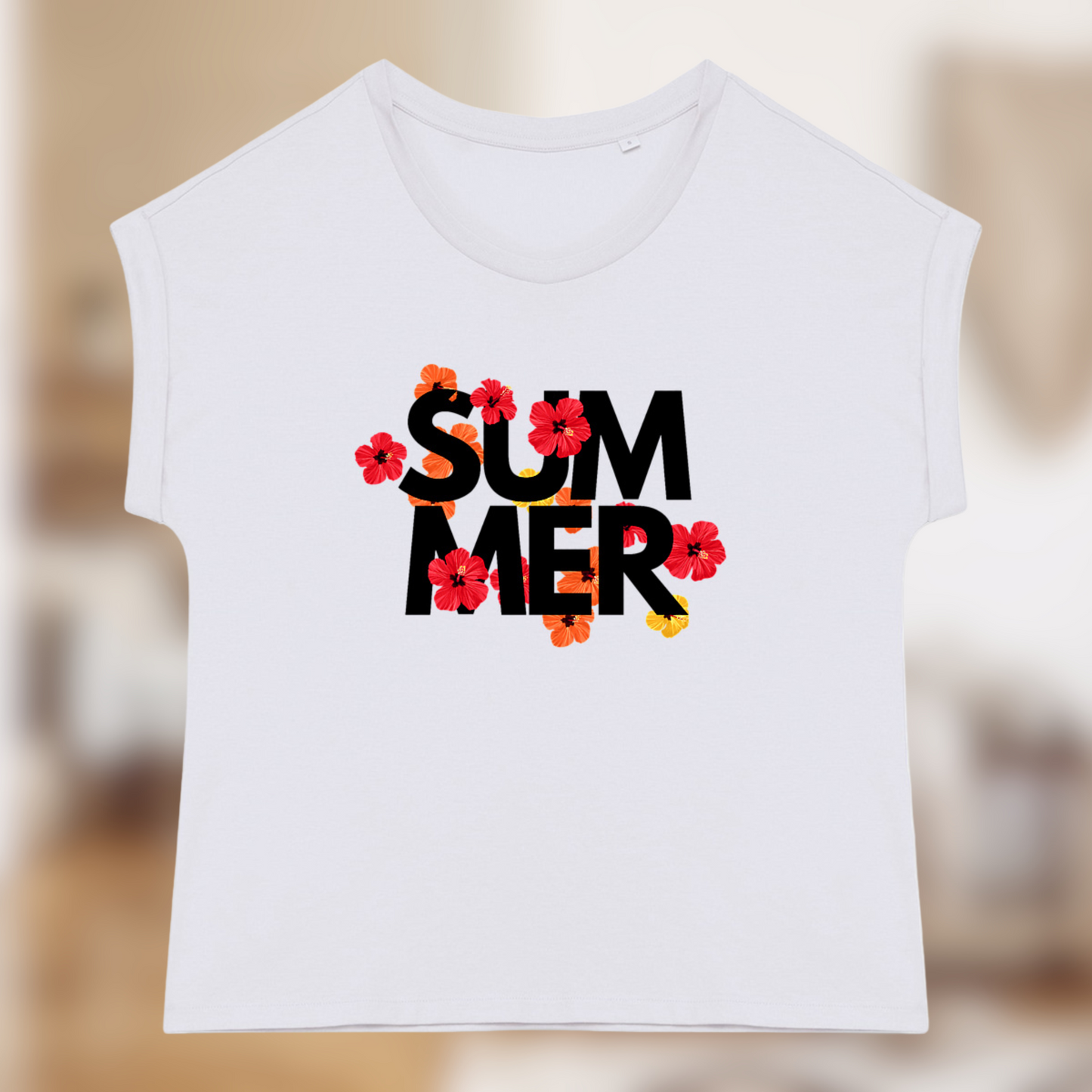 T-shirt Femme "Summer" – Vibe tropicale, esprit chill🌺✨