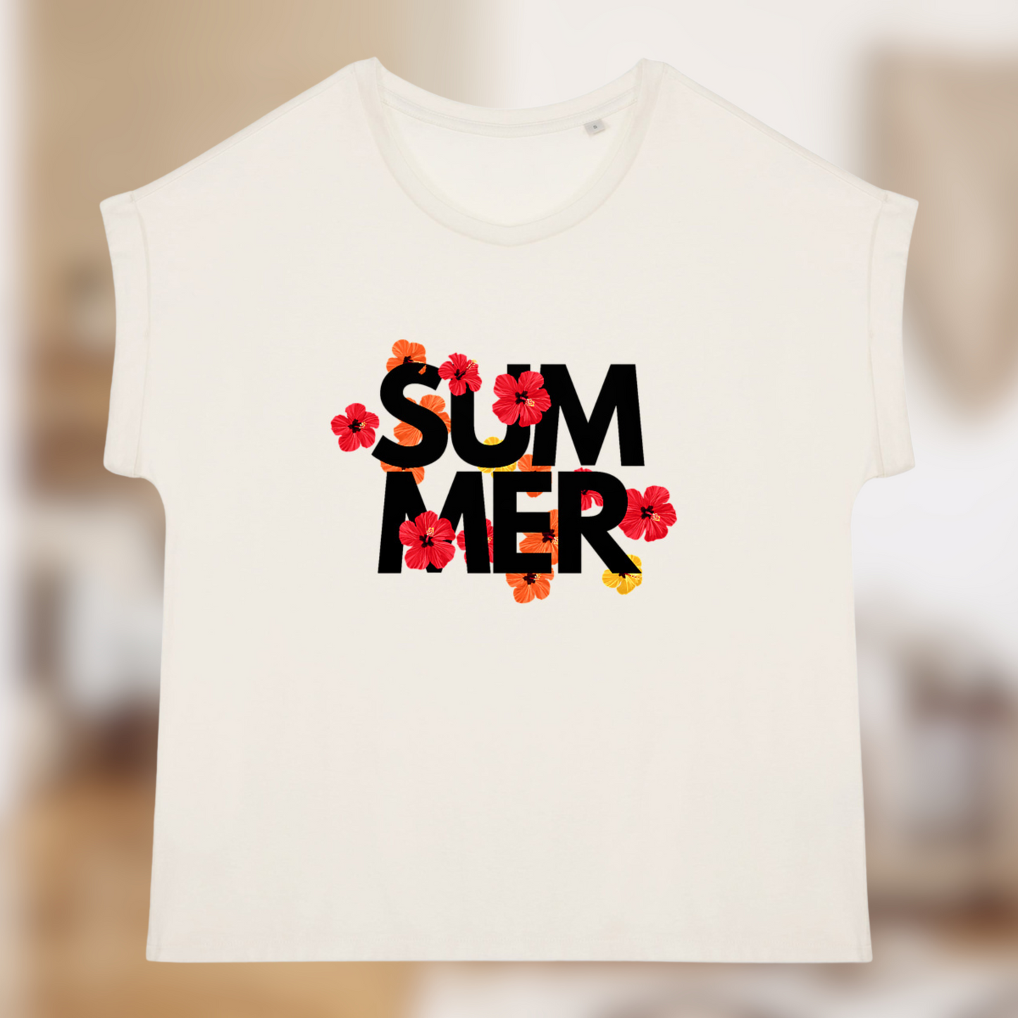 T-shirt Femme "Summer" – Vibe tropicale, esprit chill🌺✨