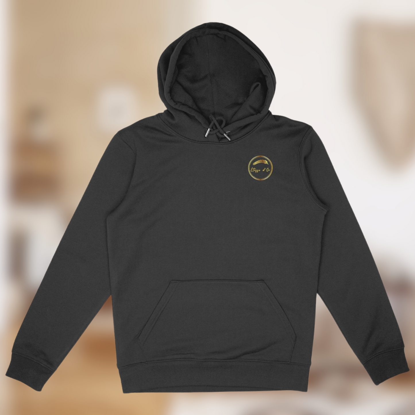 Sweat à capuche unisexe “Étoffe d’Or” – Minimalisme doré, confort assumé🧥✨