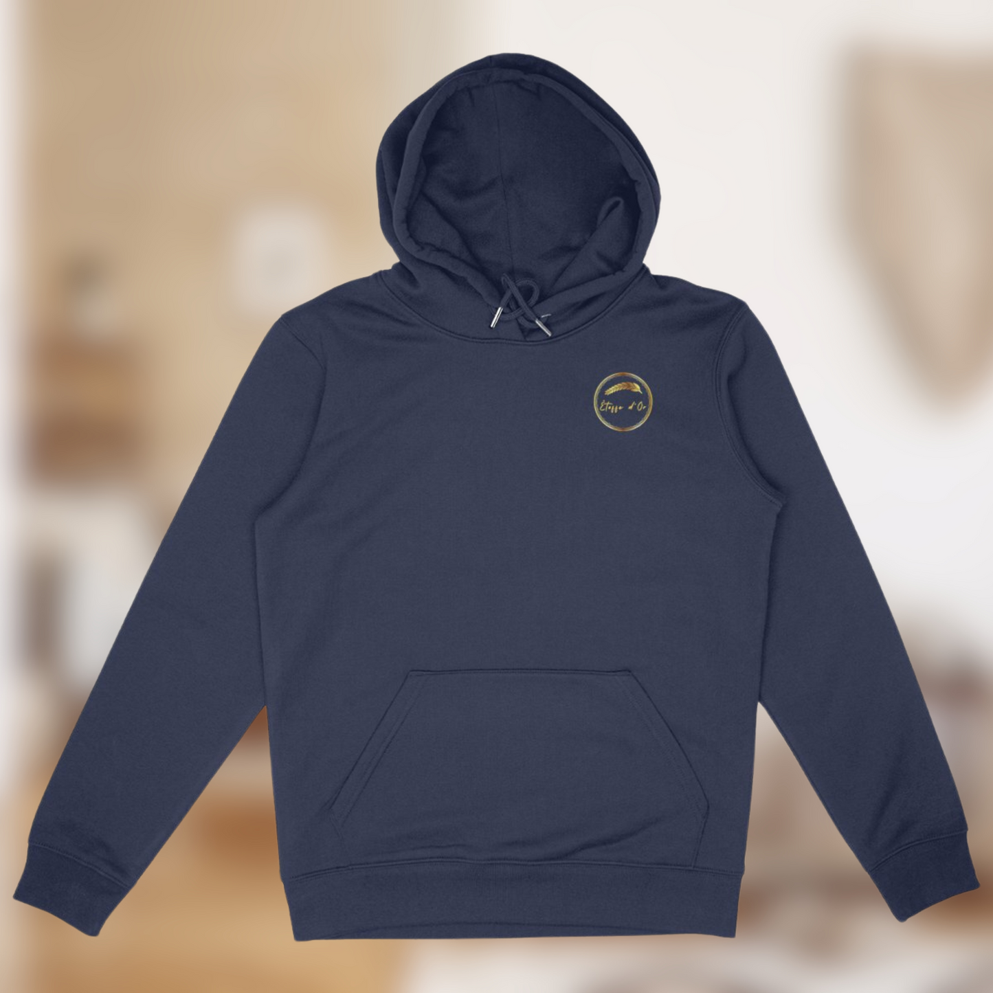 Sweat à capuche unisexe “Étoffe d’Or” – Minimalisme doré, confort assumé🧥✨