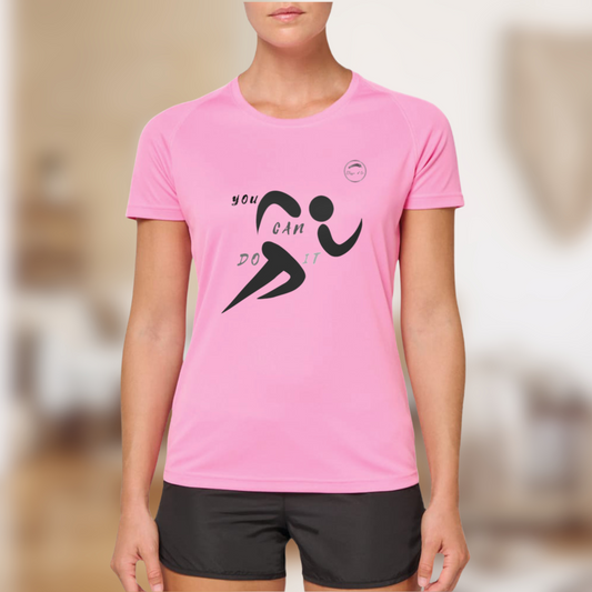 T-shirt de sport “You Can Do It” – Motive-toi à chaque foulée🏃‍♀️🔥