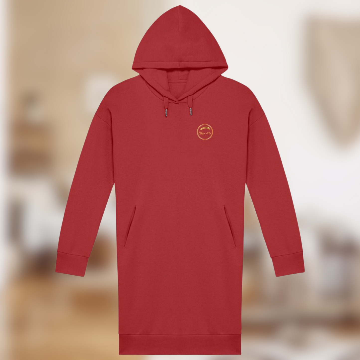 Robe Sweat Femme “Étoffe d’Or” – Douceur urbaine, silhouette affirmée🖤✨