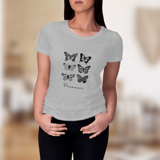 T-shirt Femme "Dream" – Légèreté onirique, esprit libre🦋🌙