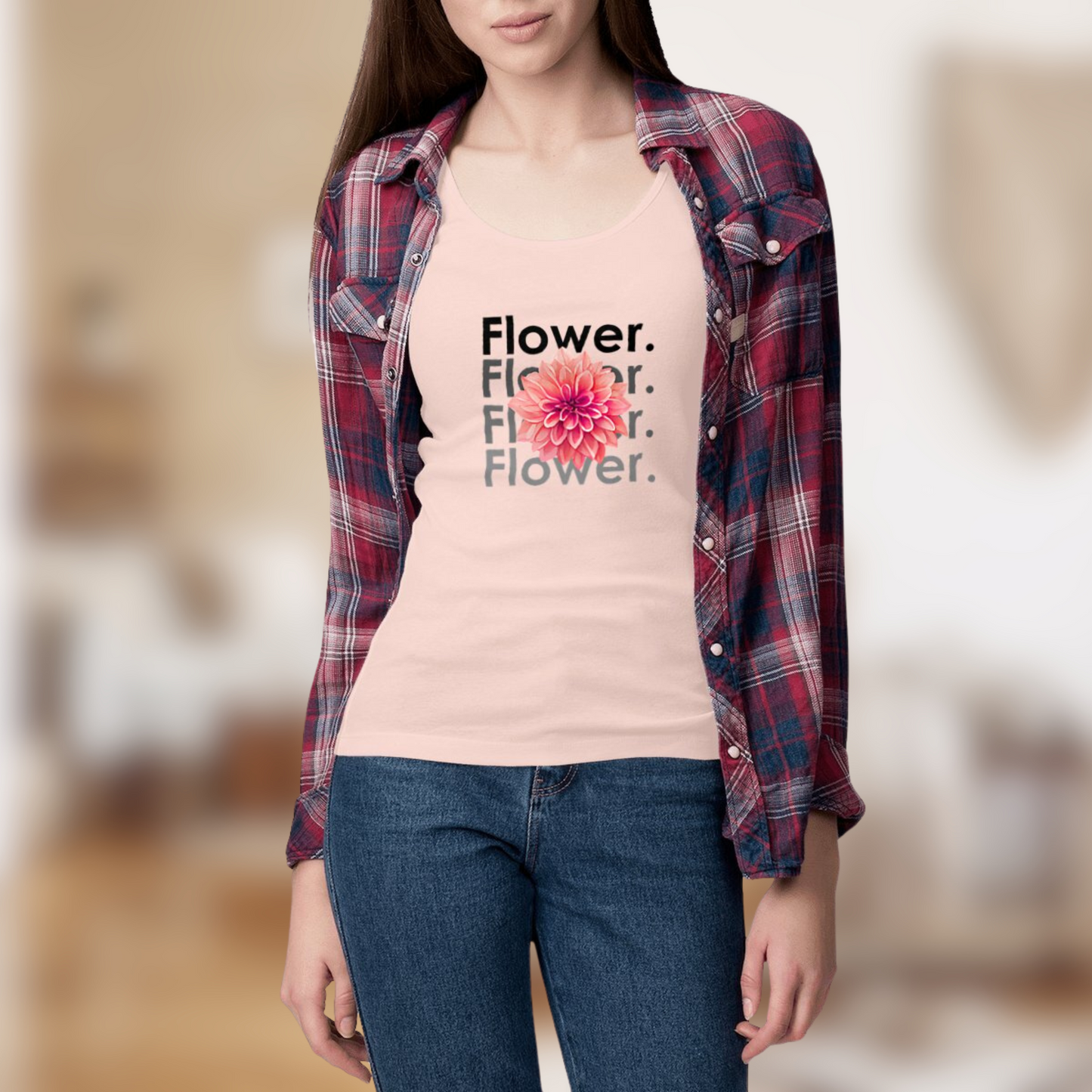 Débardeur Femme "Flower" – Douceur florale, coupe féminine🌺