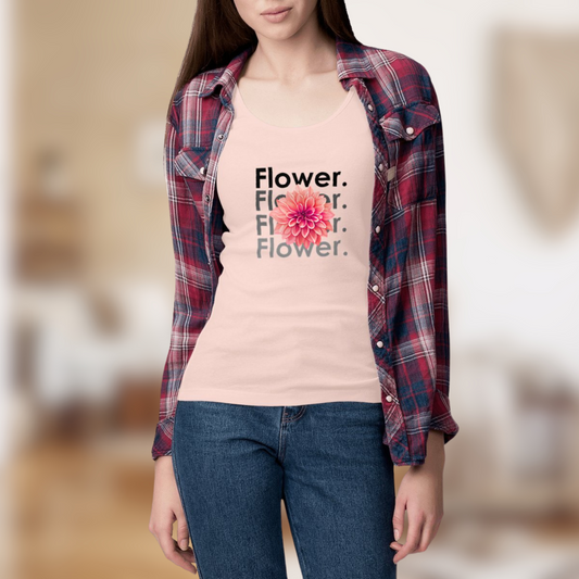Débardeur Femme "Flower" – Douceur florale, coupe féminine🌺
