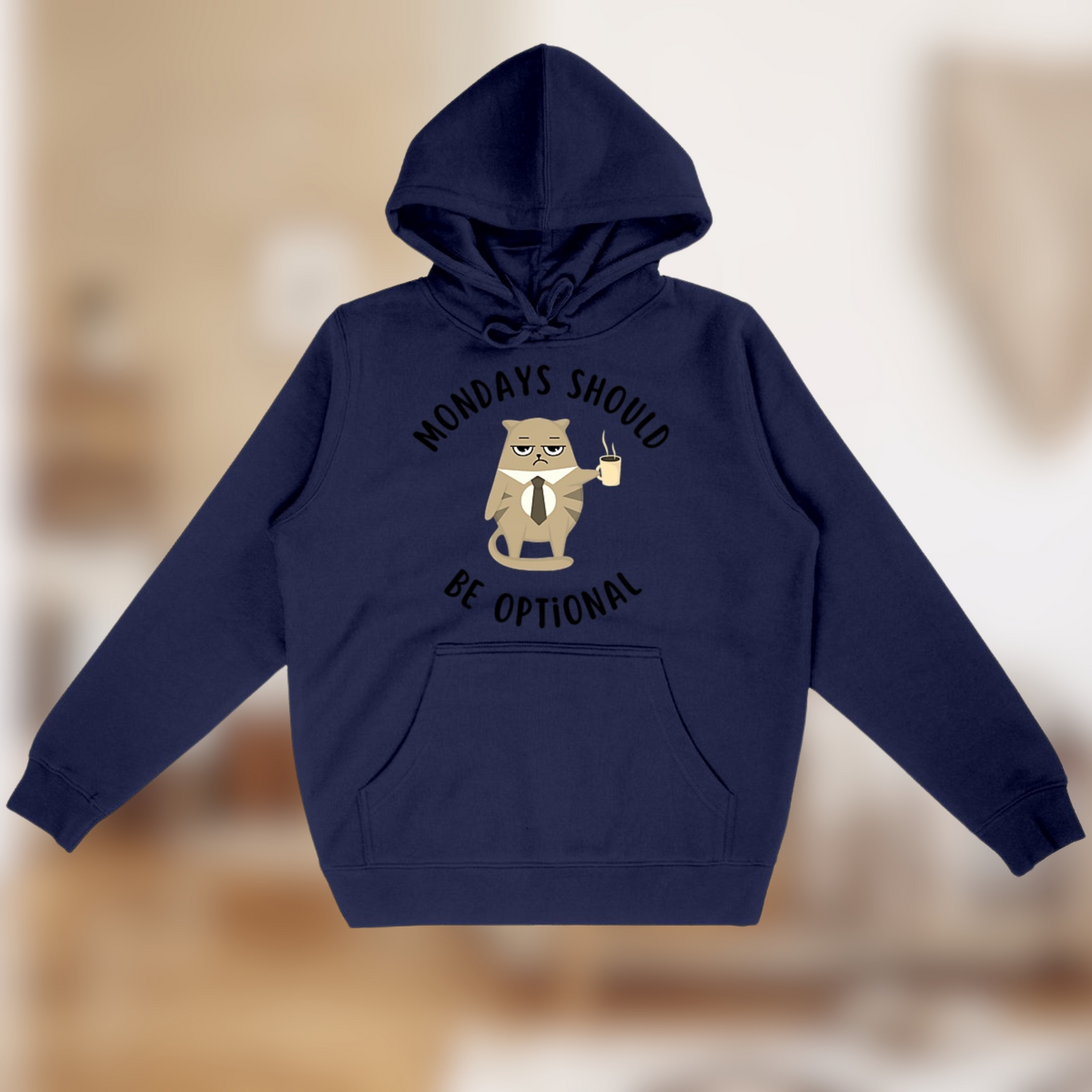 Sweat à capuche “Monday Mood” – Chill, café & flemme assumée ☕🦥