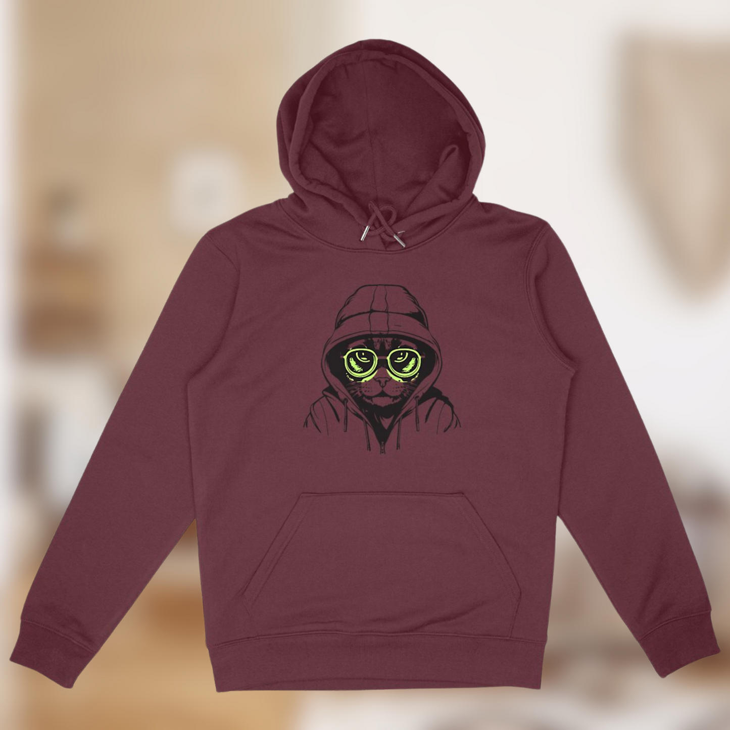 Sweat à capuche “Cat Mood” – Chill félin & regard perçant 🐱🕶️