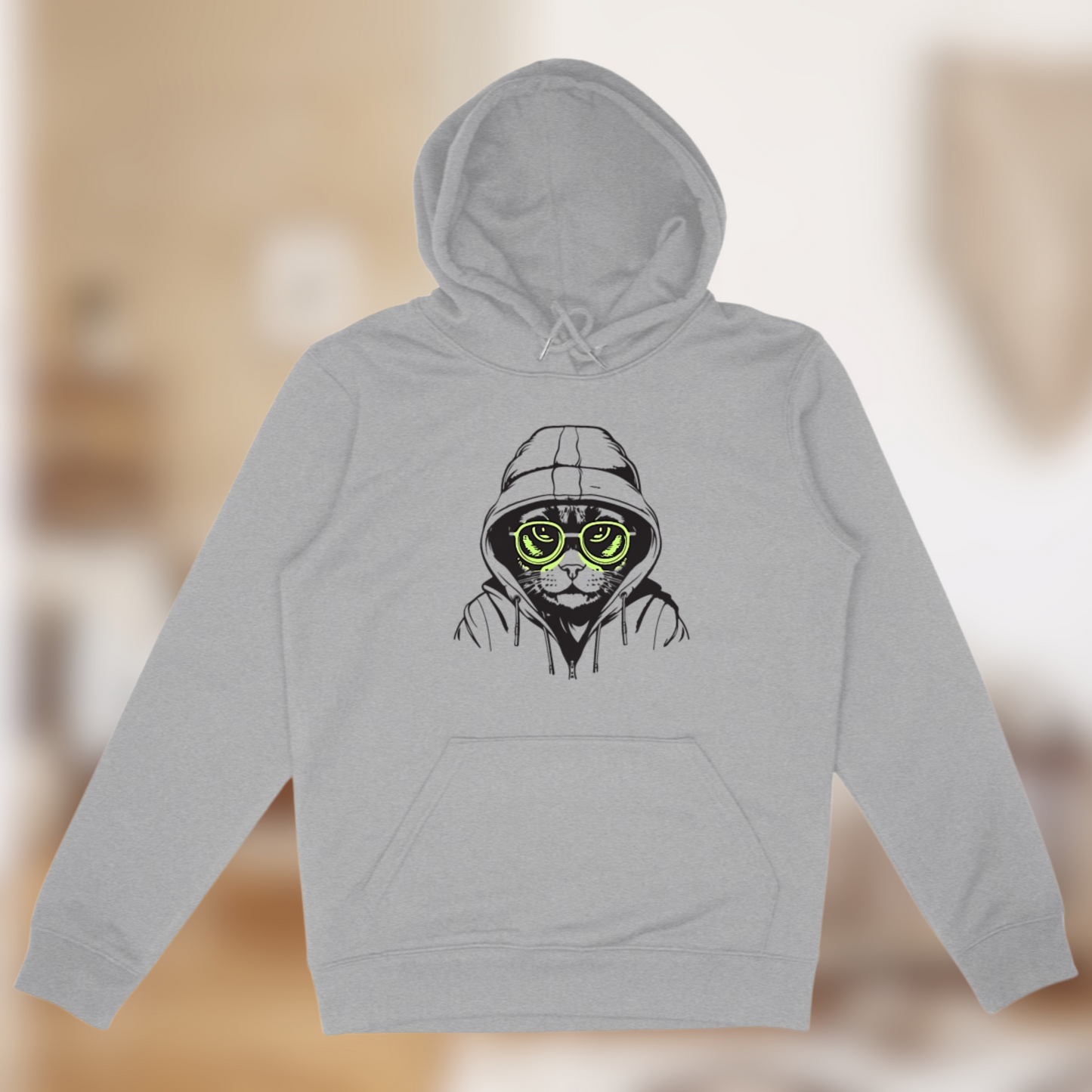 Sweat à capuche “Cat Mood” – Chill félin & regard perçant 🐱🕶️