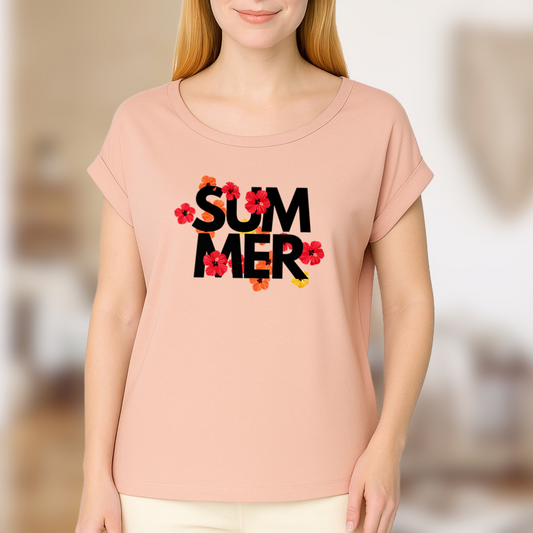 T-shirt Femme "Summer" – Vibe tropicale, esprit chill🌺✨